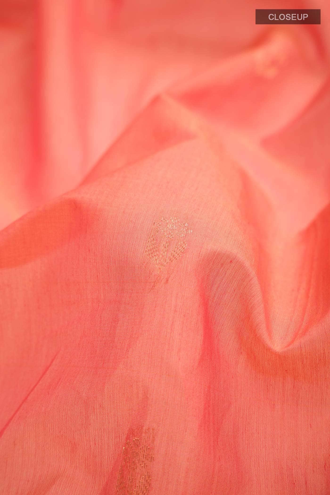 Orange Gadwal cotton Saree