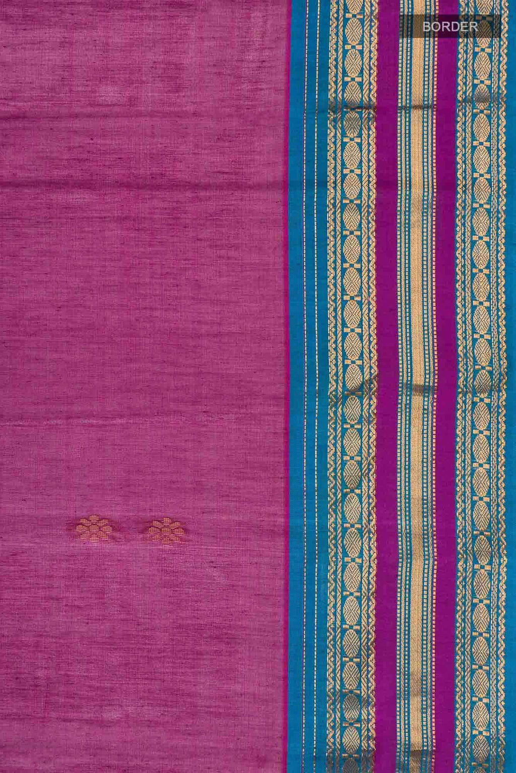 Magenta Gadwal Silk Cotton Saree