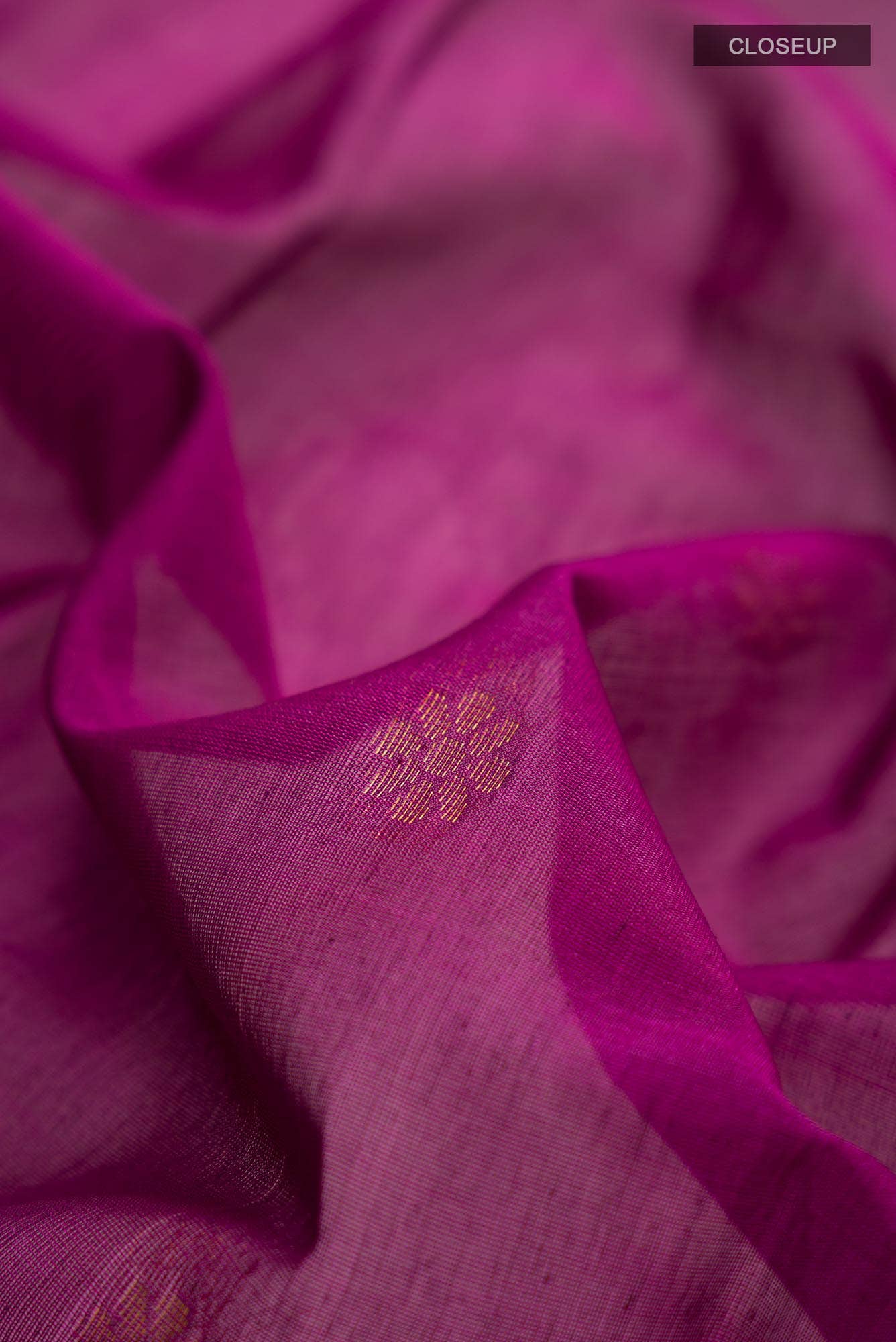 Magenta Gadwal Silk Cotton Saree