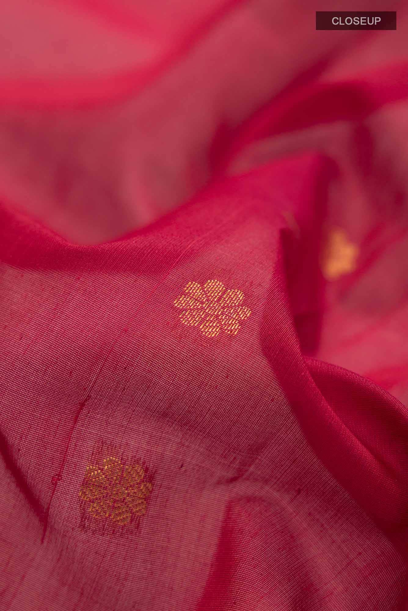 Maroon Gadwal Silk Cotton Saree
