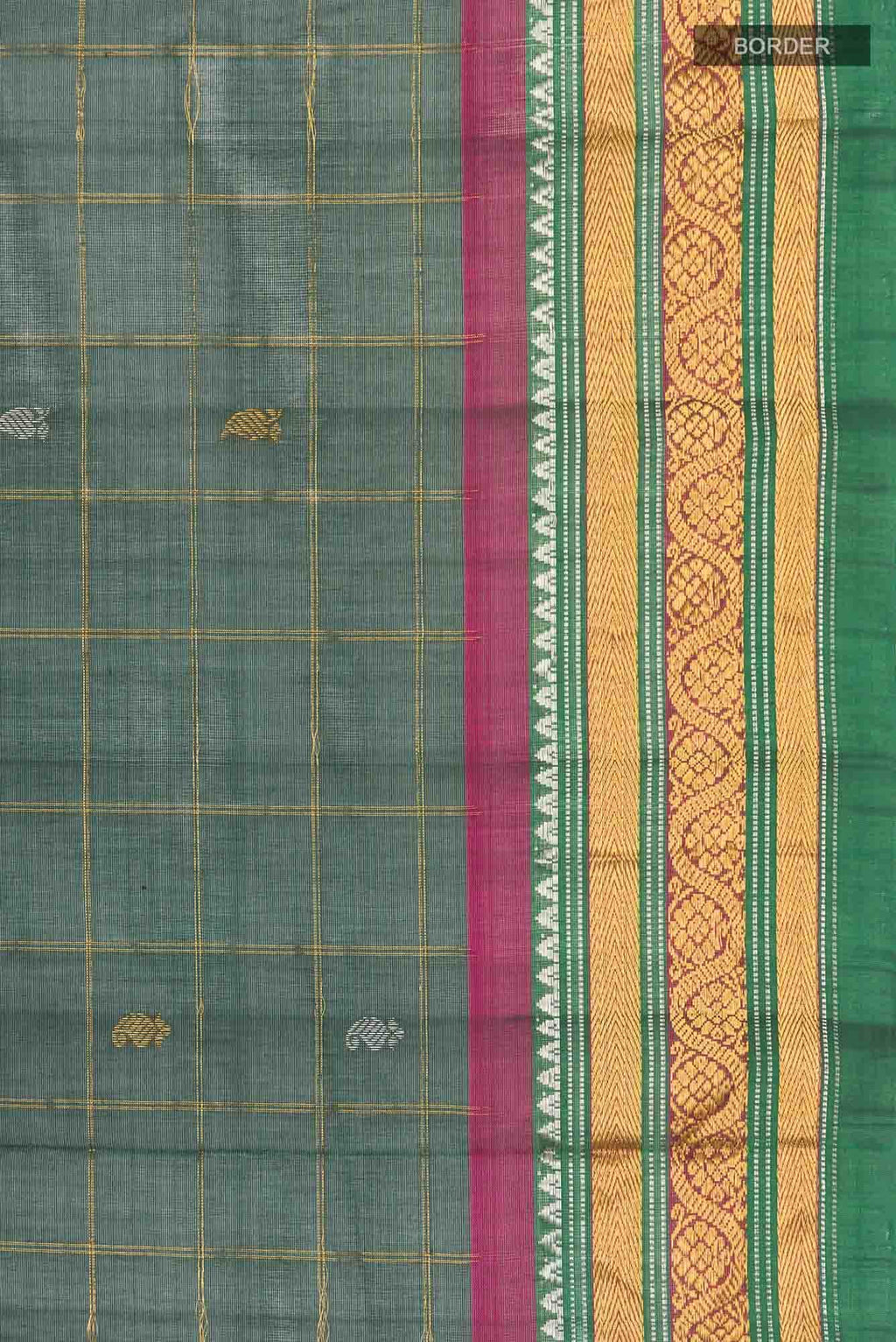 Green Cotton Saree