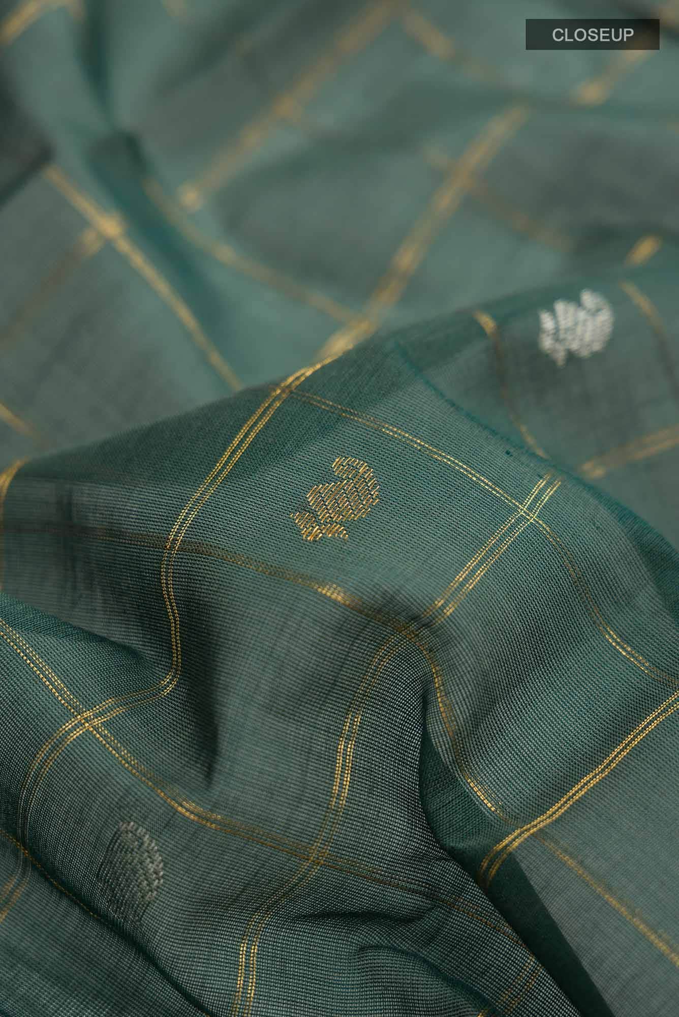 Green Cotton Saree