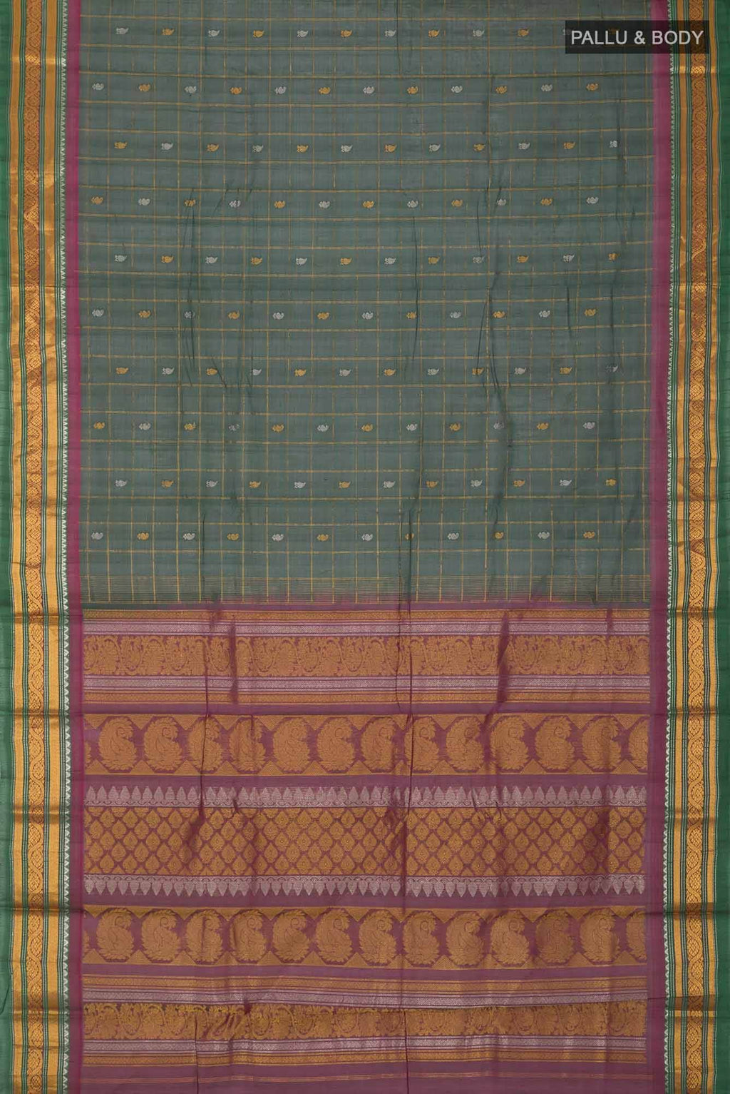 Green Cotton Saree