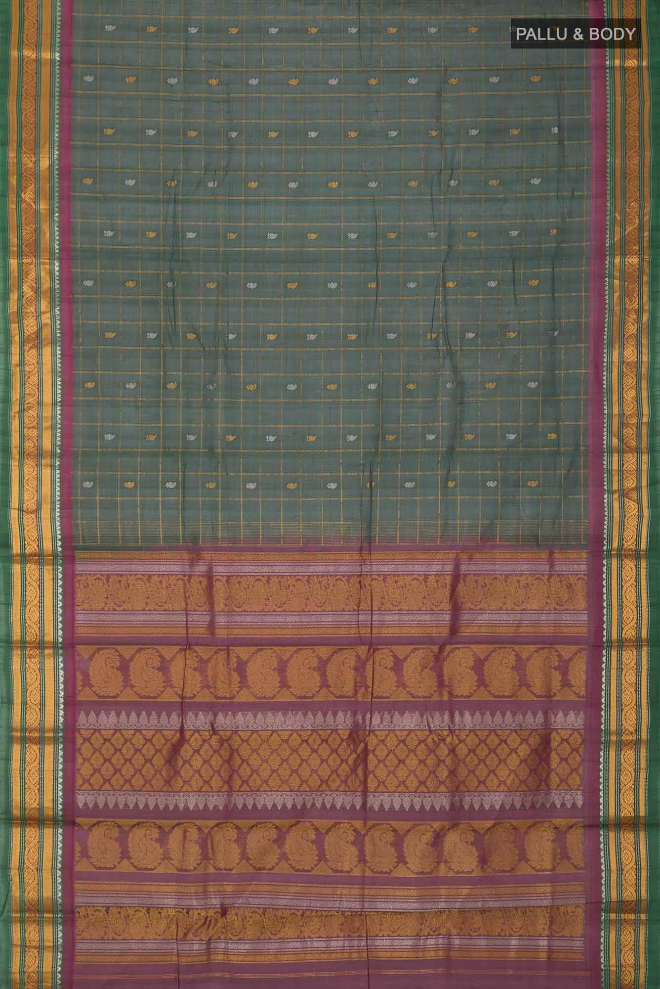 Green Cotton Saree