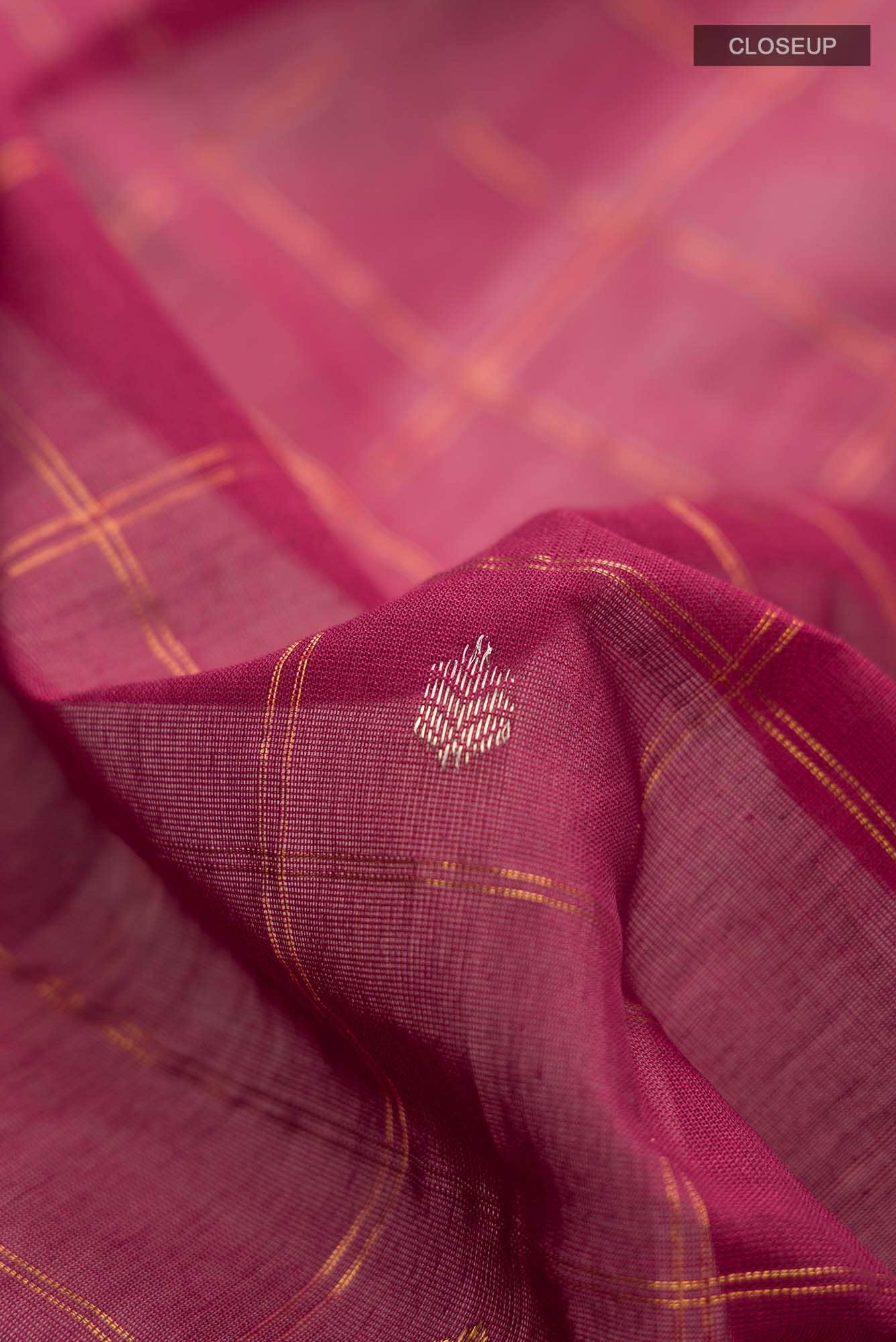 Maroon Gadwal cotton Saree