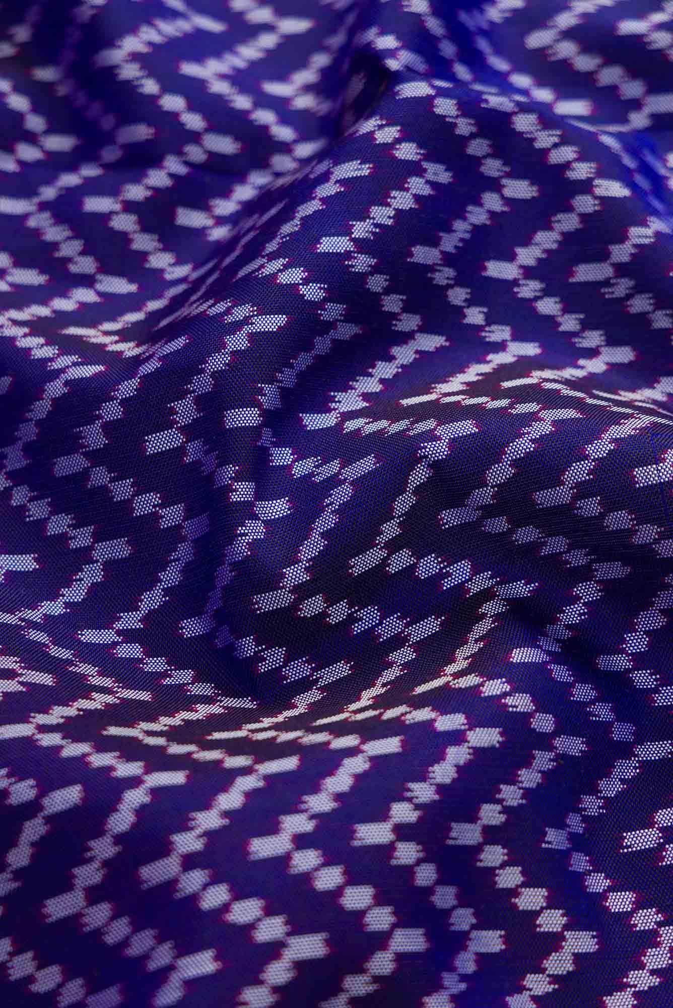 Royal Blue Dual Tone Rajkot Patola Silk Saree