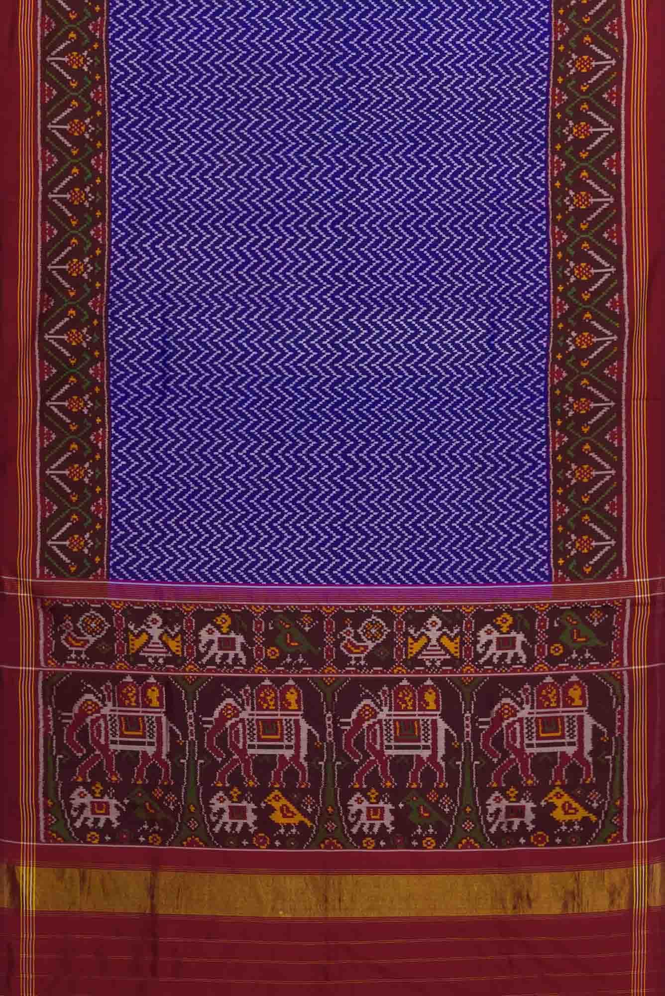 Royal Blue Dual Tone Rajkot Patola Silk Saree