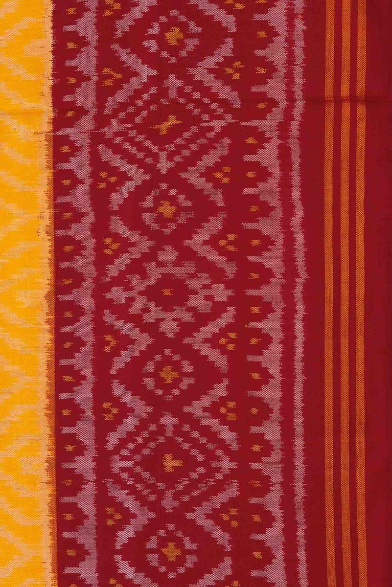 Yellow Dual Tone Rajkot Patola Silk Saree