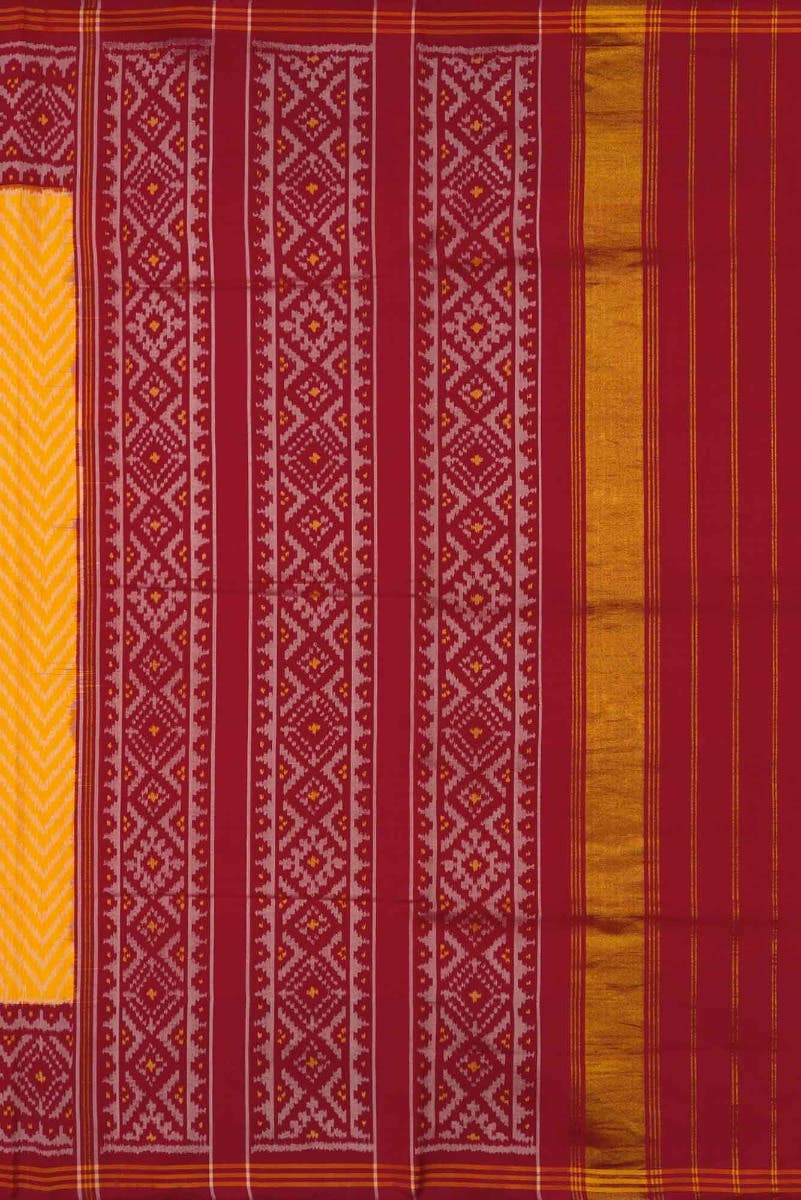 Yellow Dual Tone Rajkot Patola Silk Saree