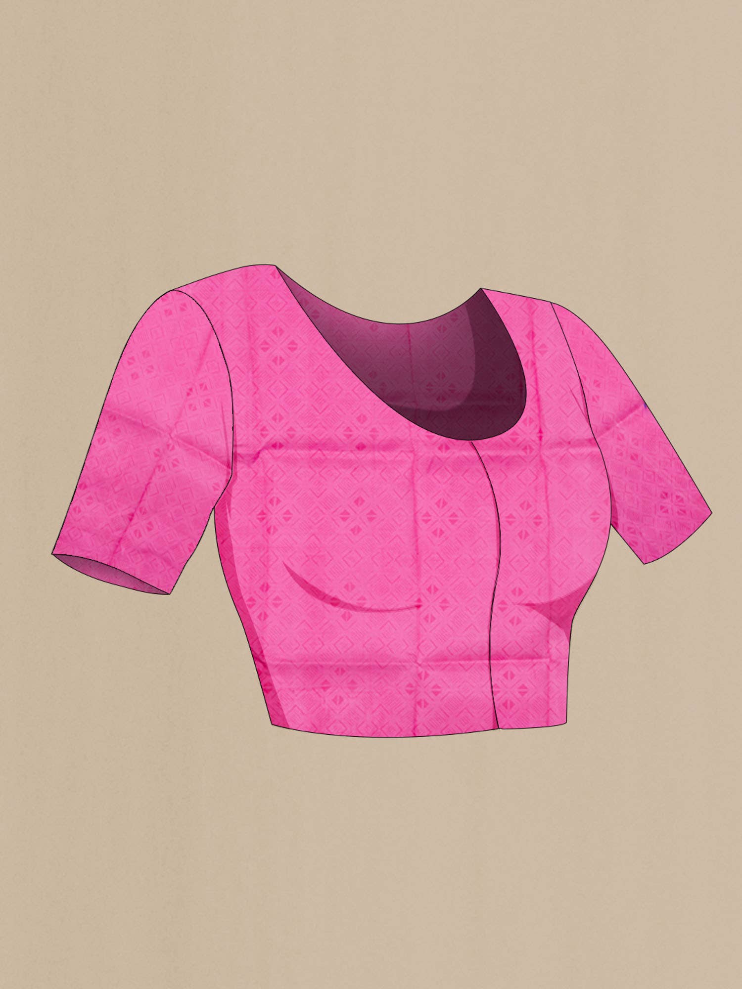 Pink Tussar Silk Saree