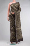 Green Maheshwari Silk Cotton Saree