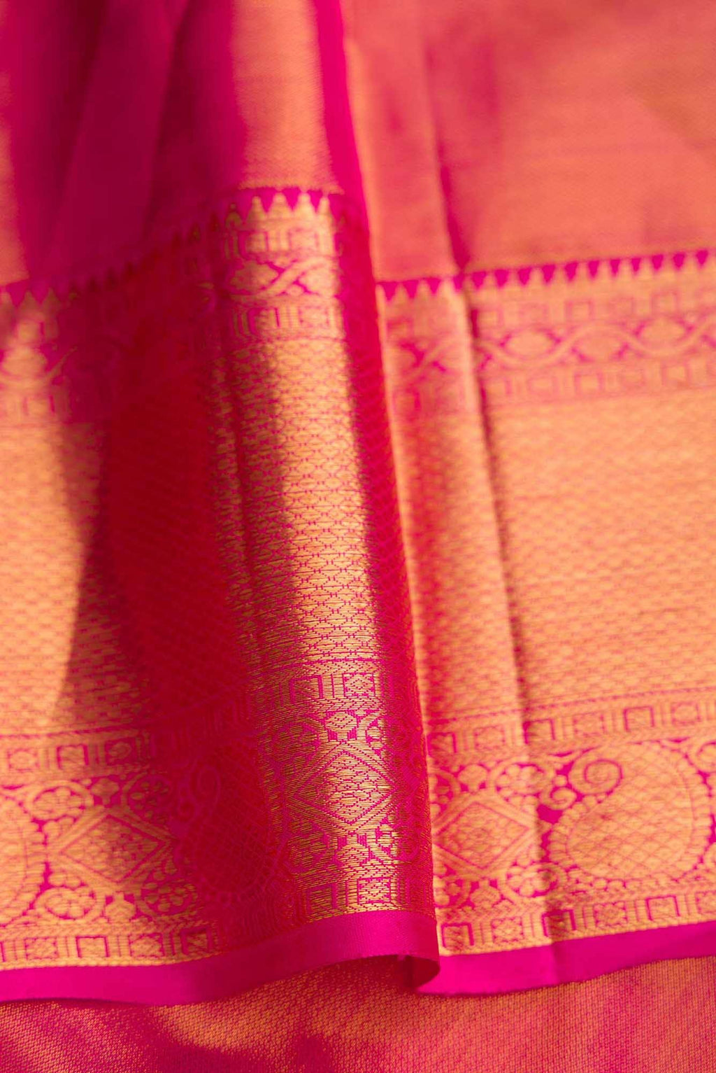 Pink Kanchipuram Tissue Silk Saree