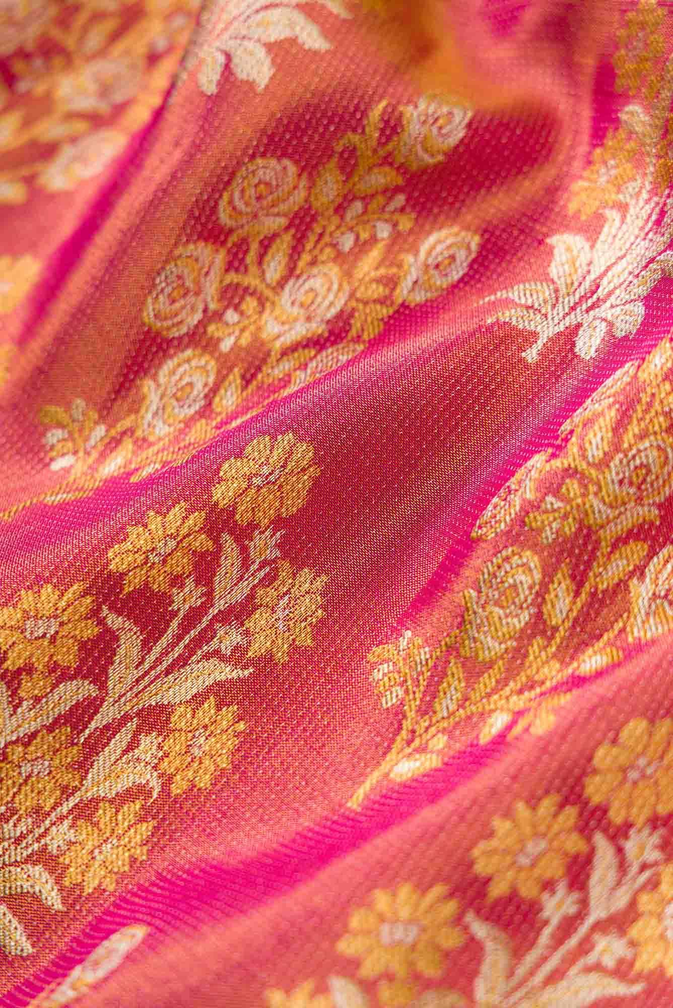 Pink Kanchipuram Tissue Silk Saree