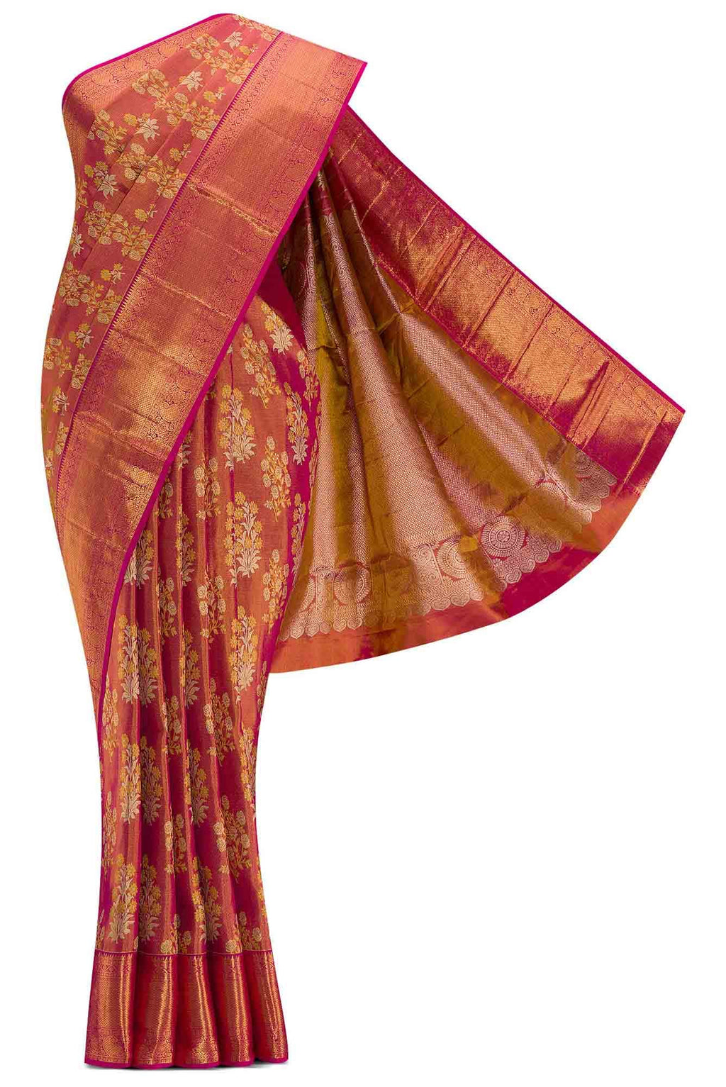 Pink Kanchipuram Tissue Silk Saree