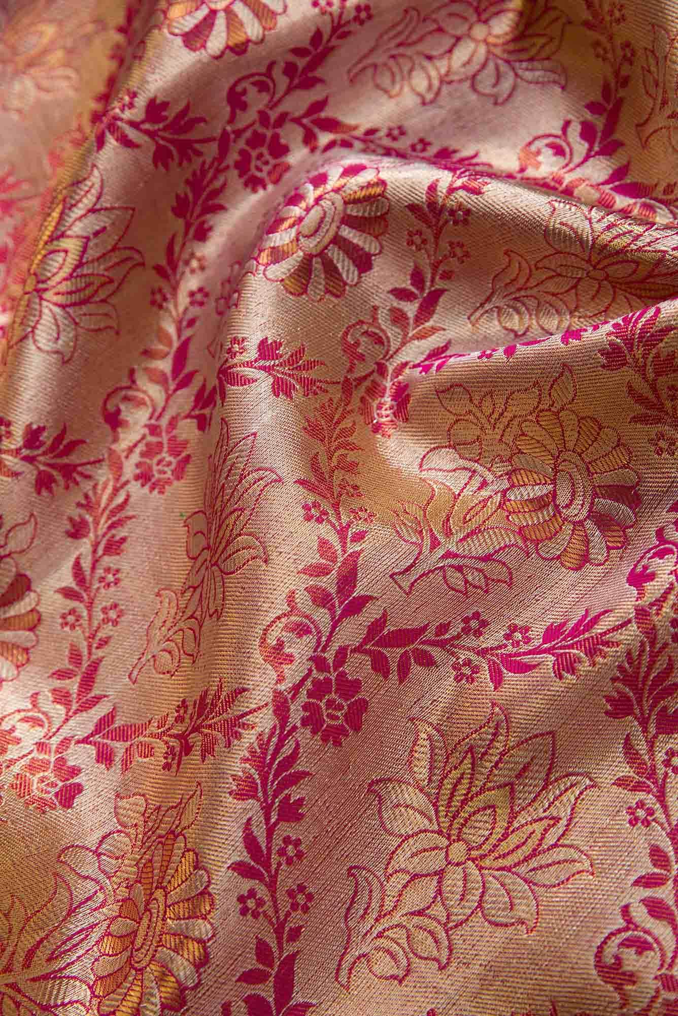 Pink Kanchipuram Tissue Silk Saree