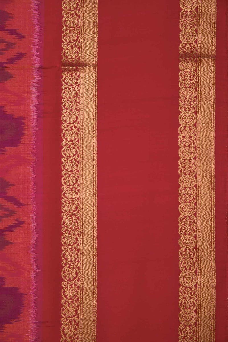 Dark Pink Dual Tone Soft Silk Saree