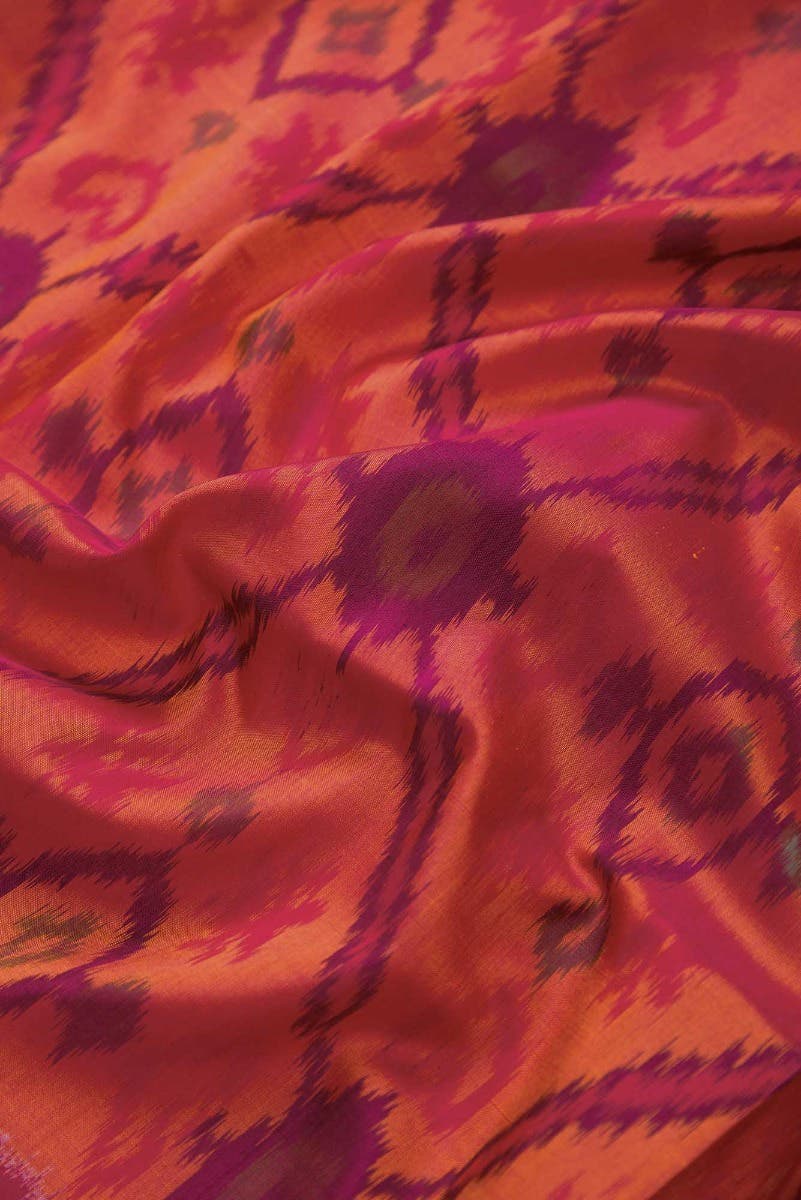 Dark Pink Dual Tone Soft Silk Saree