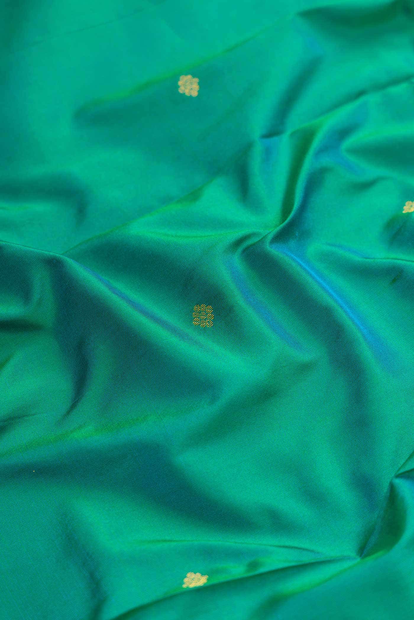 Green Dual Tone Kanchipuram Silk Saree