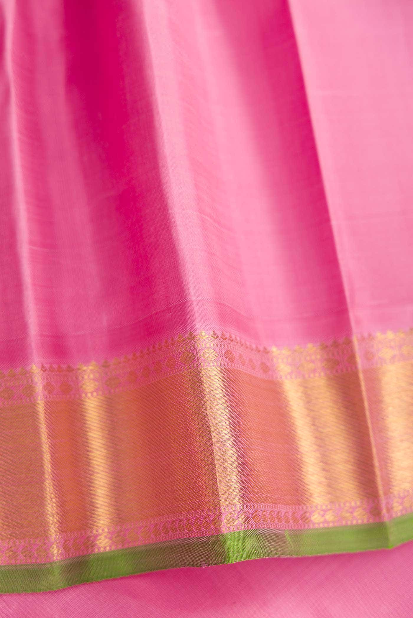 Pure Silk Pure Zari Grey Dual Tone Kanchipuram Saree