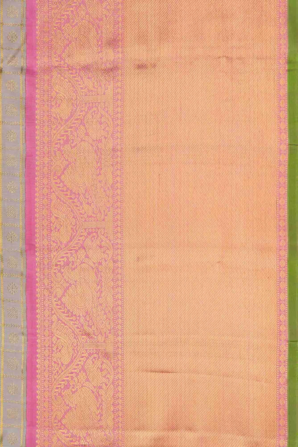 Pure Silk Pure Zari Grey Dual Tone Kanchipuram Saree