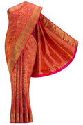 Pure Silk Pure Zari Pink Dual Tone Kanjivaram Saree