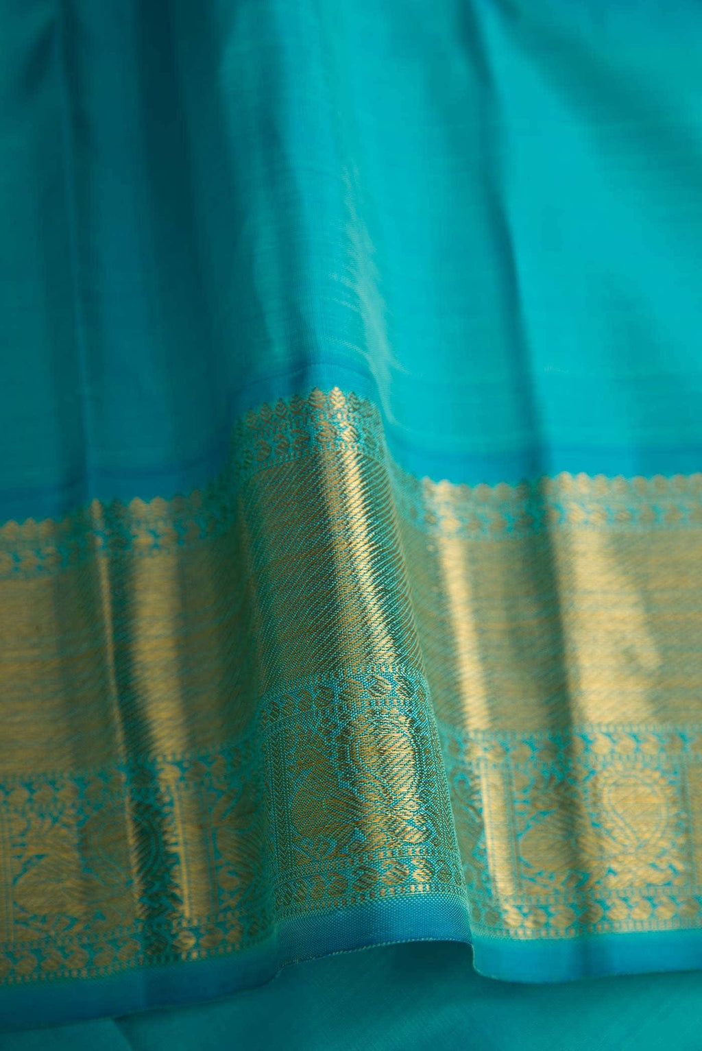 Pure Silk Pure Zari Yellow Dual Tone Kanchipuram Saree
