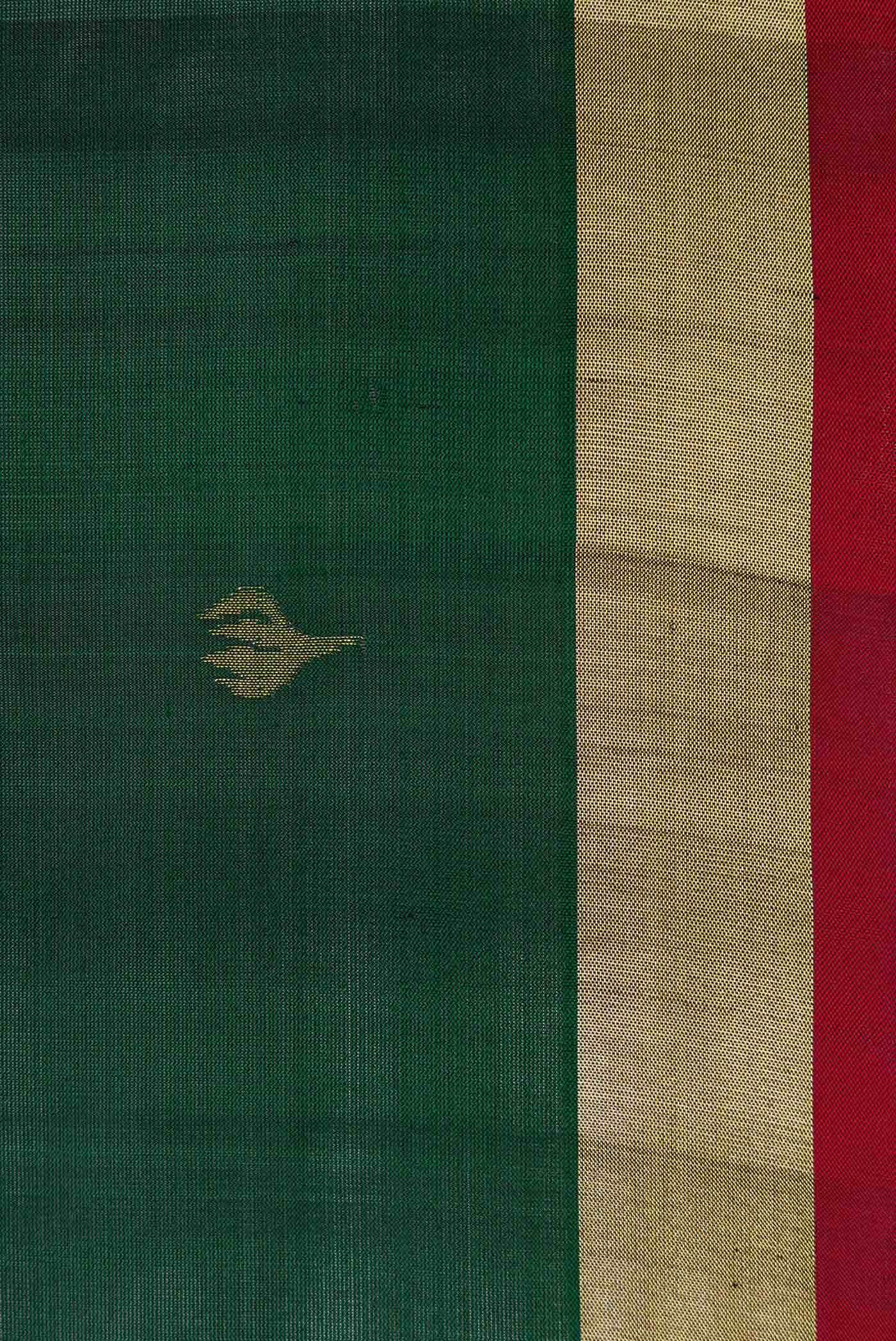 Bottle Green Dual Tone Uppada Silk Saree