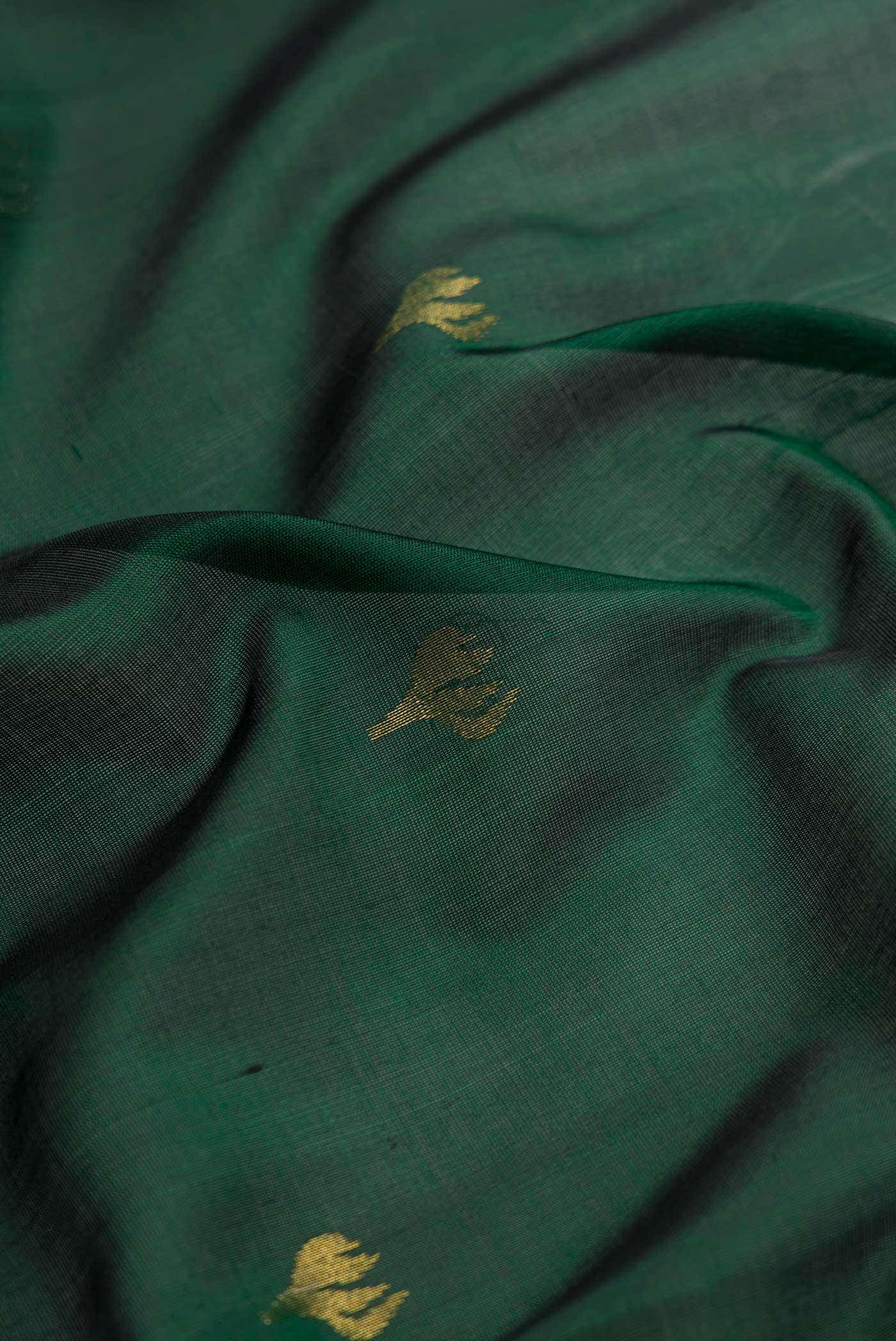 Bottle Green Dual Tone Uppada Silk Saree