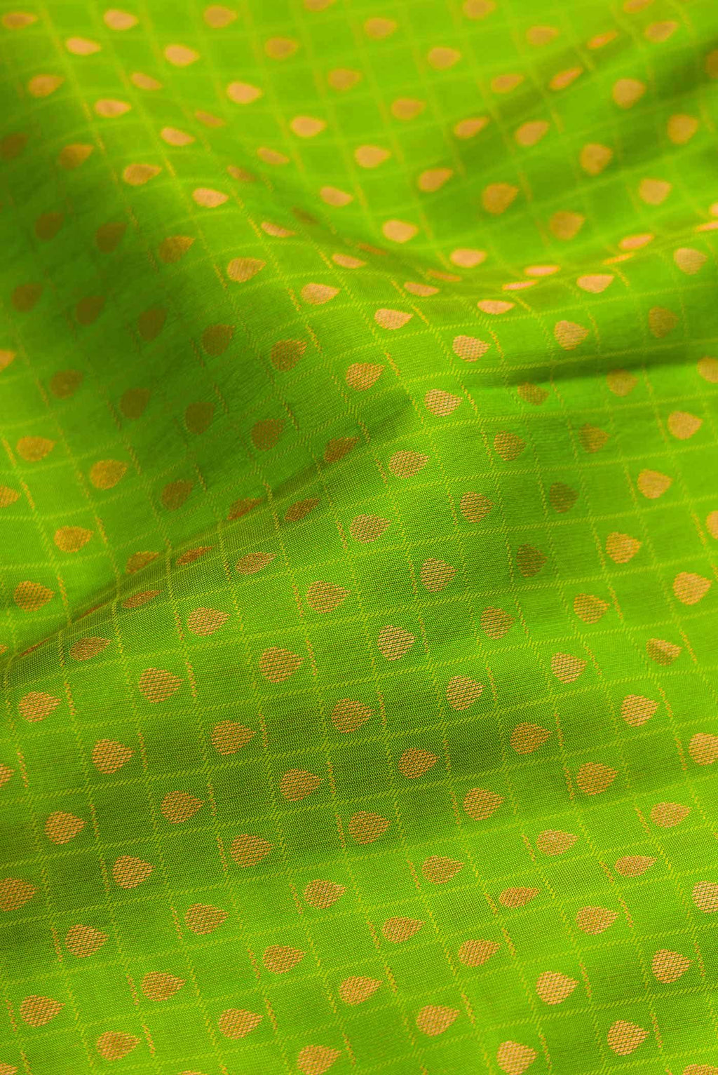 Parrot Green Kanchipuram Silk Saree