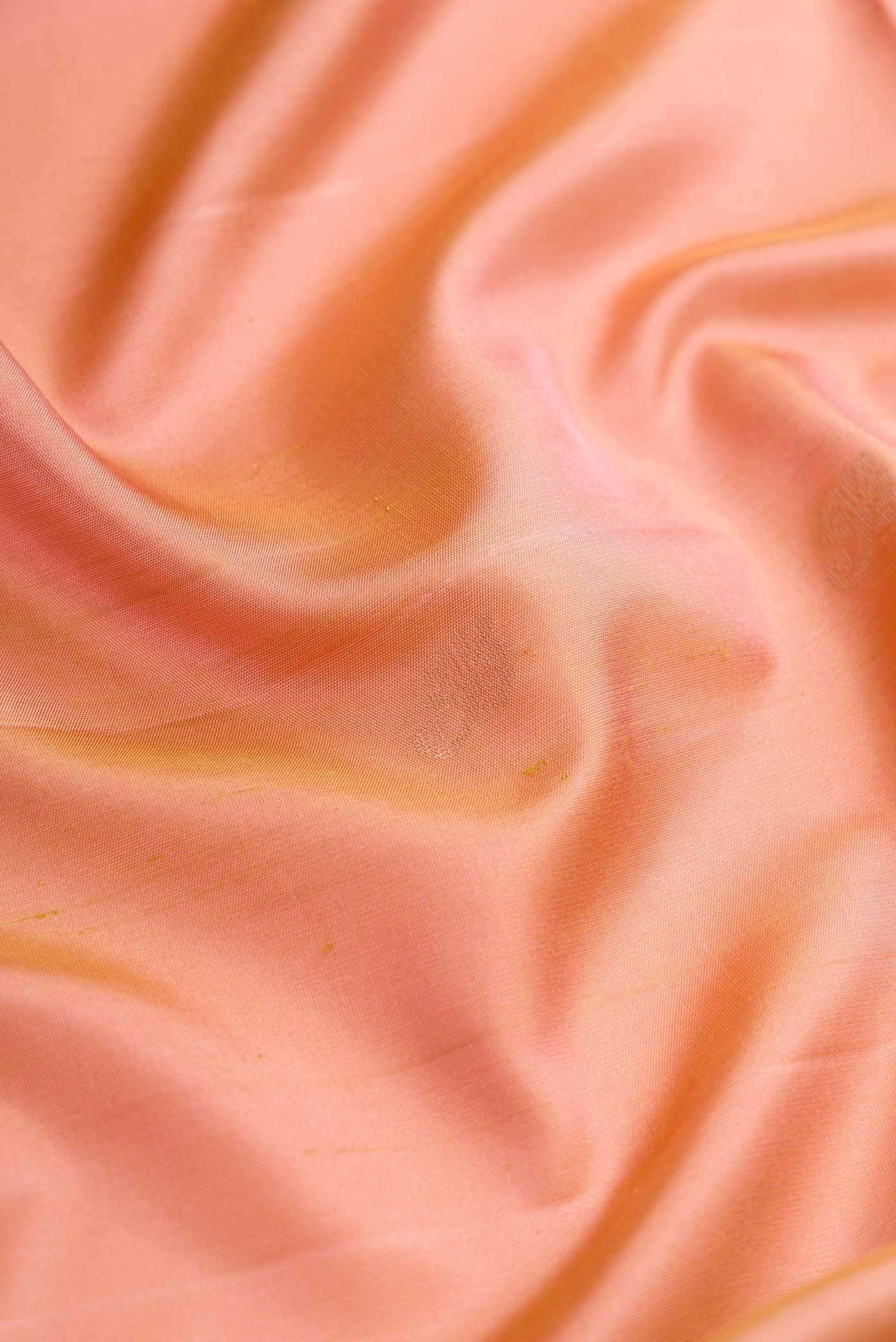 Golden Peach Dual Tone Soft Silk Saree