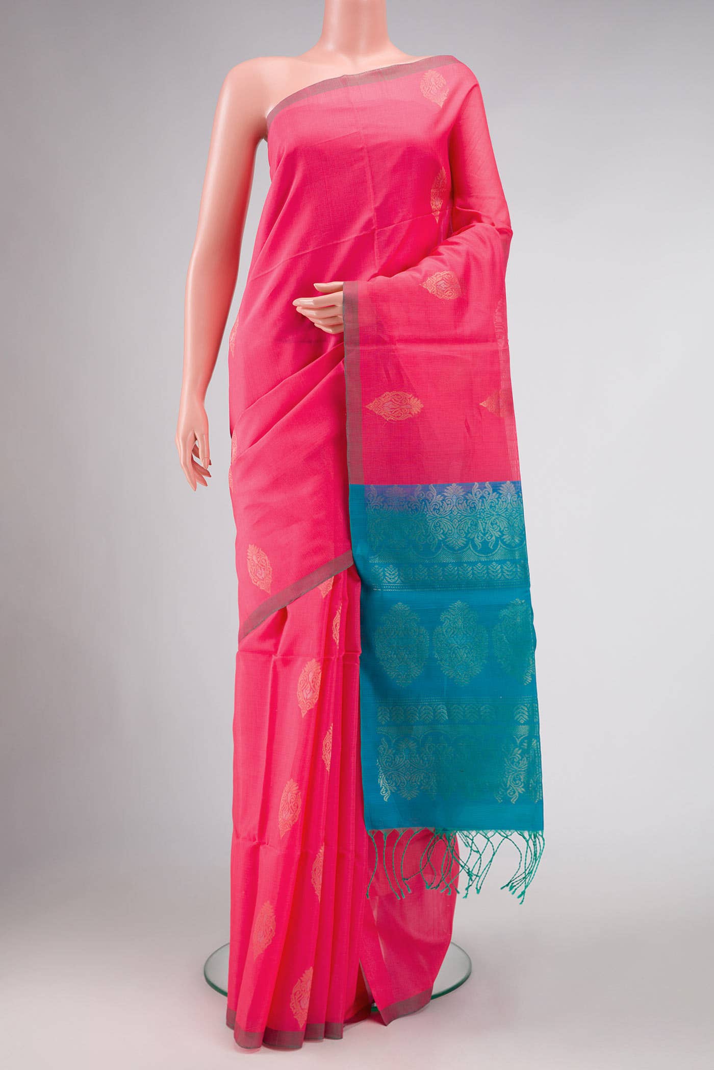 Pink Silk Cotton Saree