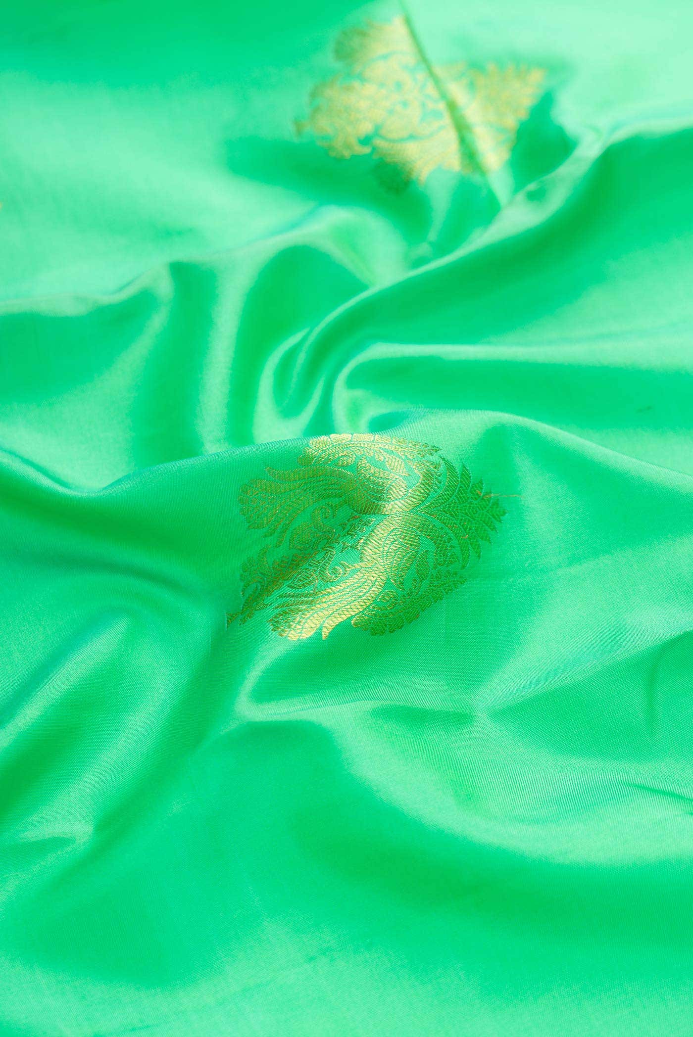 Green Dual Tone Kanchipuram Silk Saree
