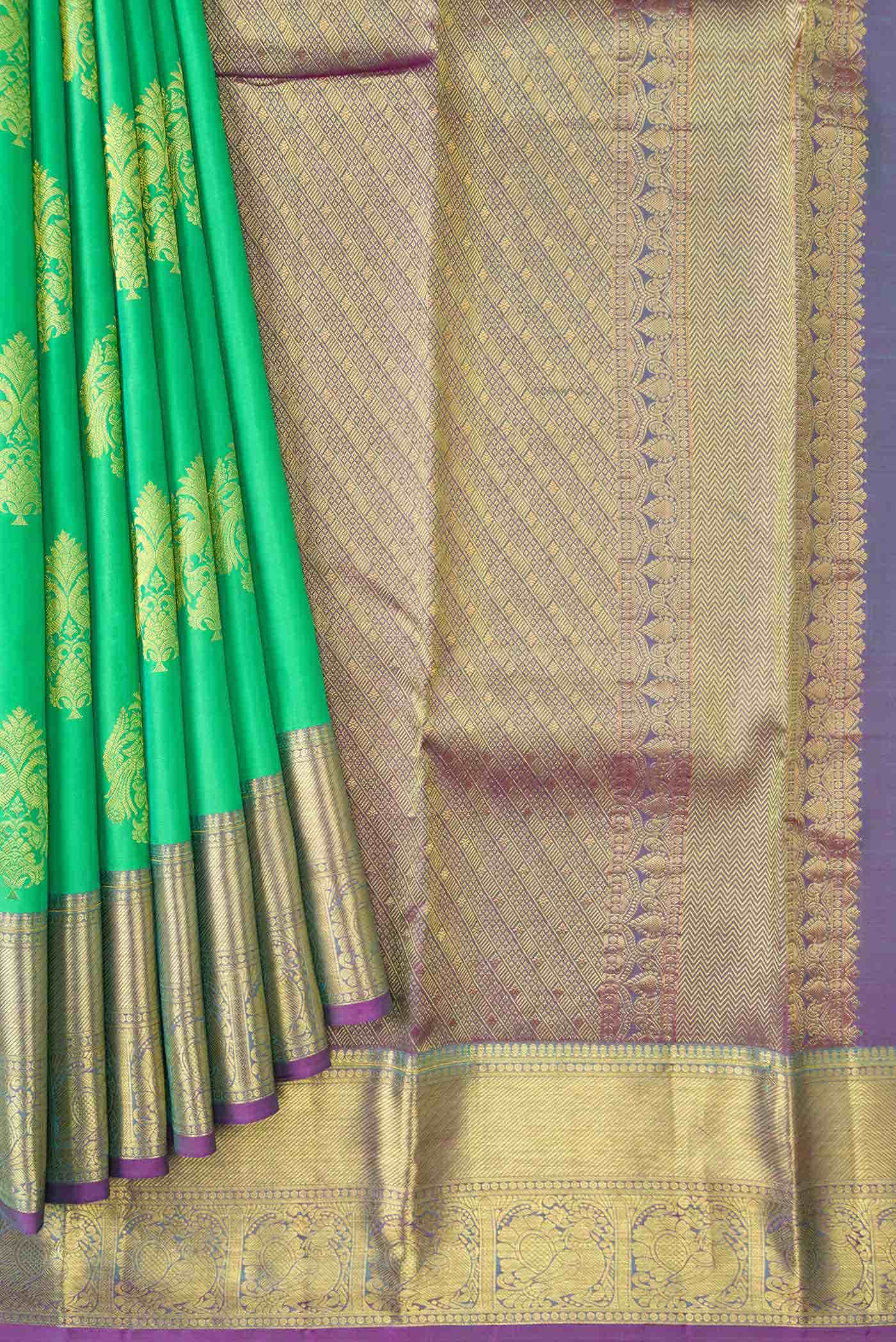 Green Dual Tone Kanchipuram Silk Saree