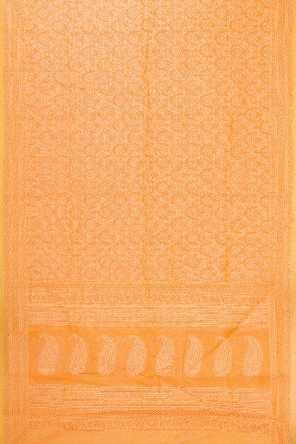 Orange Kota Silk Saree