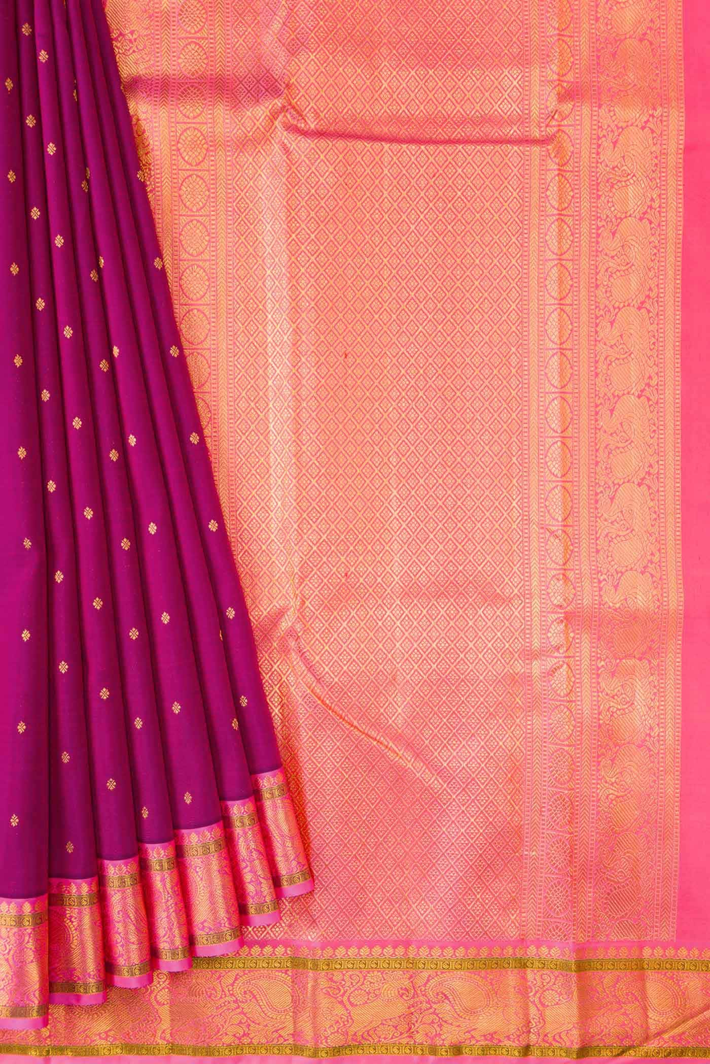 Magenta Kanchipuram Silk Saree