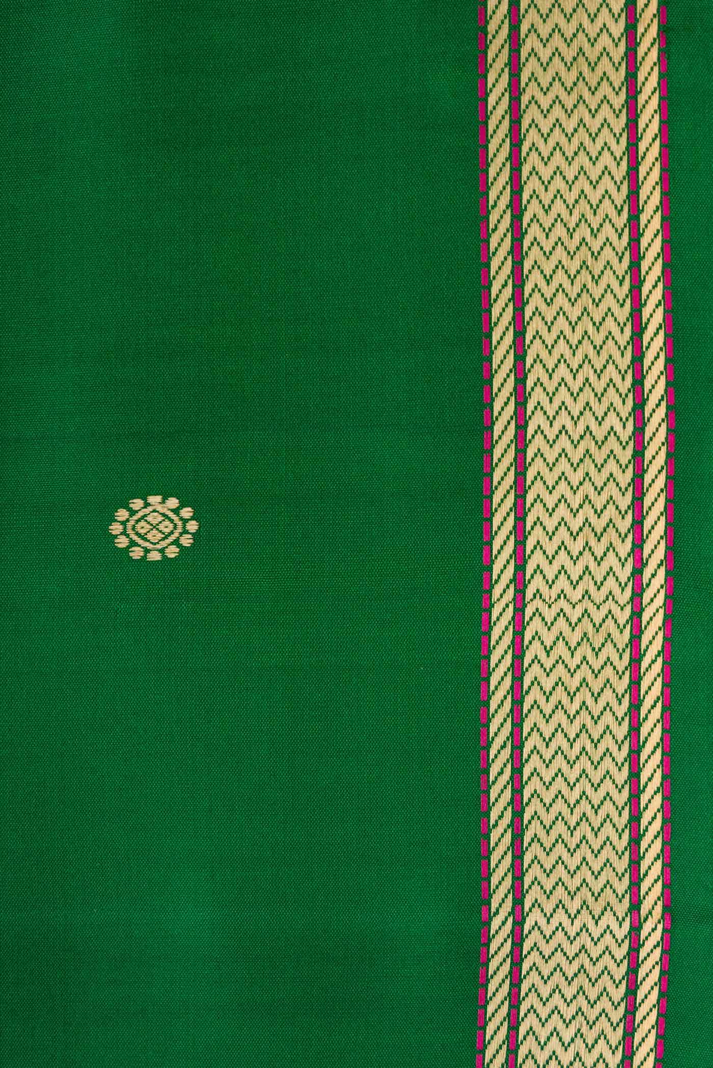 Green Dual Tone Kanchipuram Silk Saree