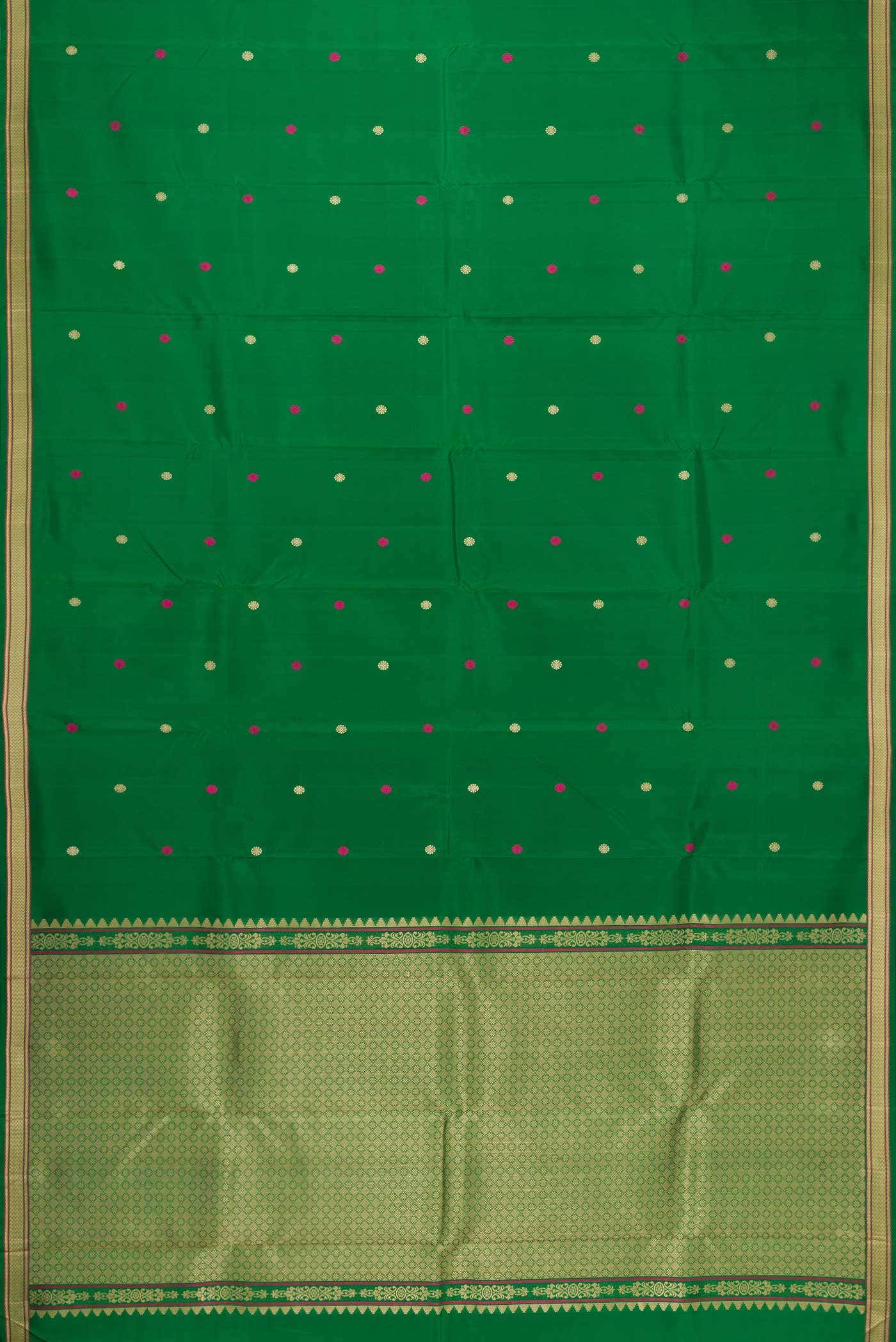 Green Dual Tone Kanchipuram Silk Saree