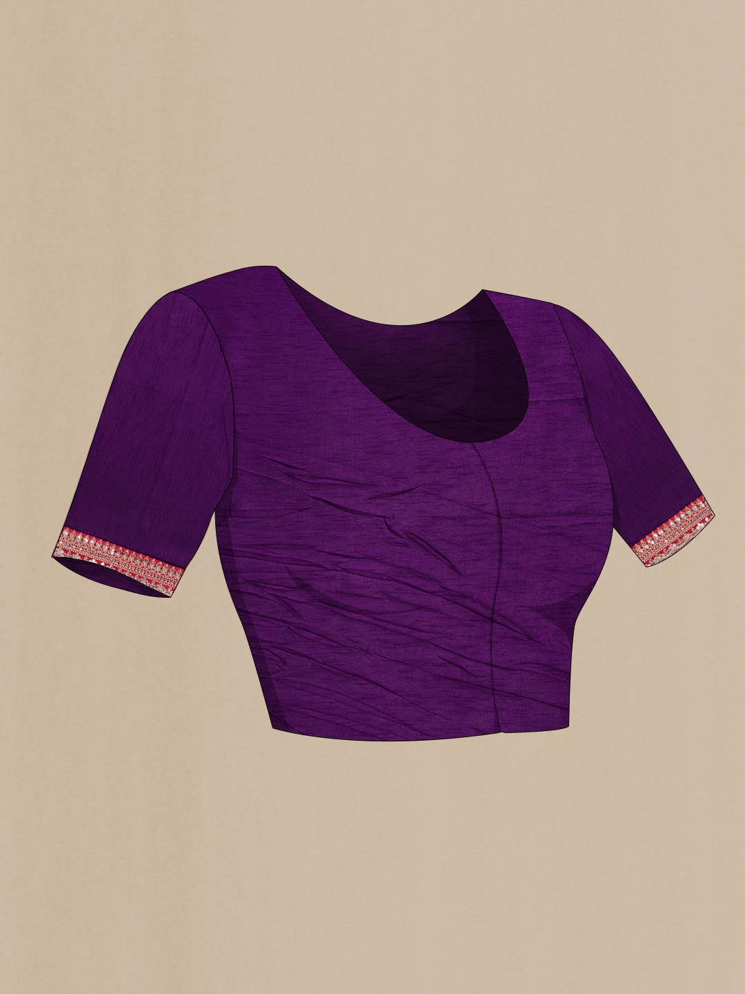 Dark Mauve Organza Silk Saree