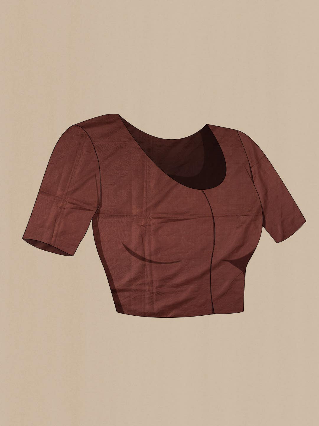 Brown Tussar Silk Saree