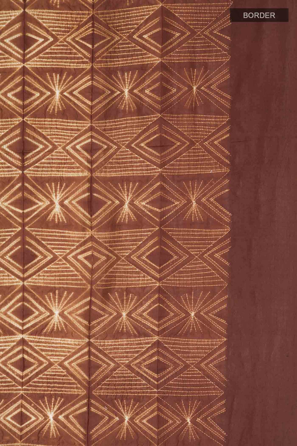 Brown Tussar Silk Saree