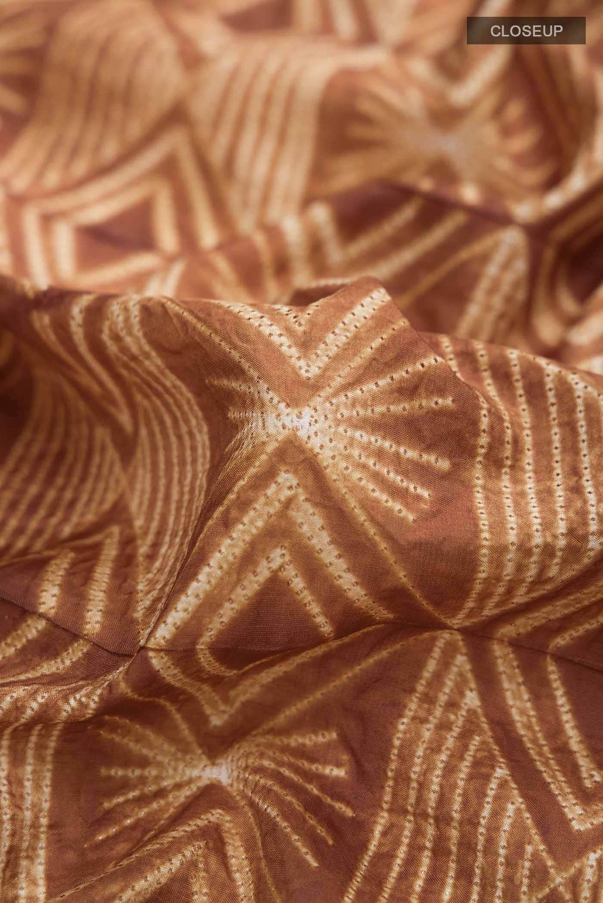 Brown Tussar Silk Saree