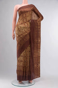 Brown Tussar Silk Saree