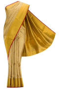 Pure Silk Pure Zari Gold Dual Tone Kanjivaram Tissue Saree