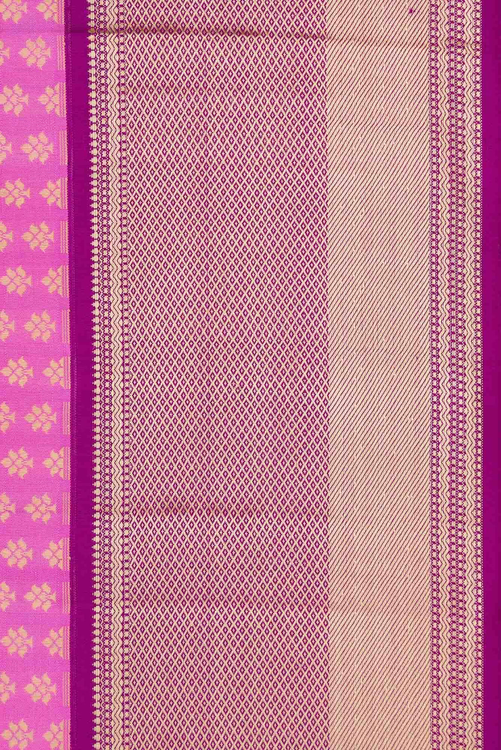 Pink Dual Tone Kanchipuram Silk Saree