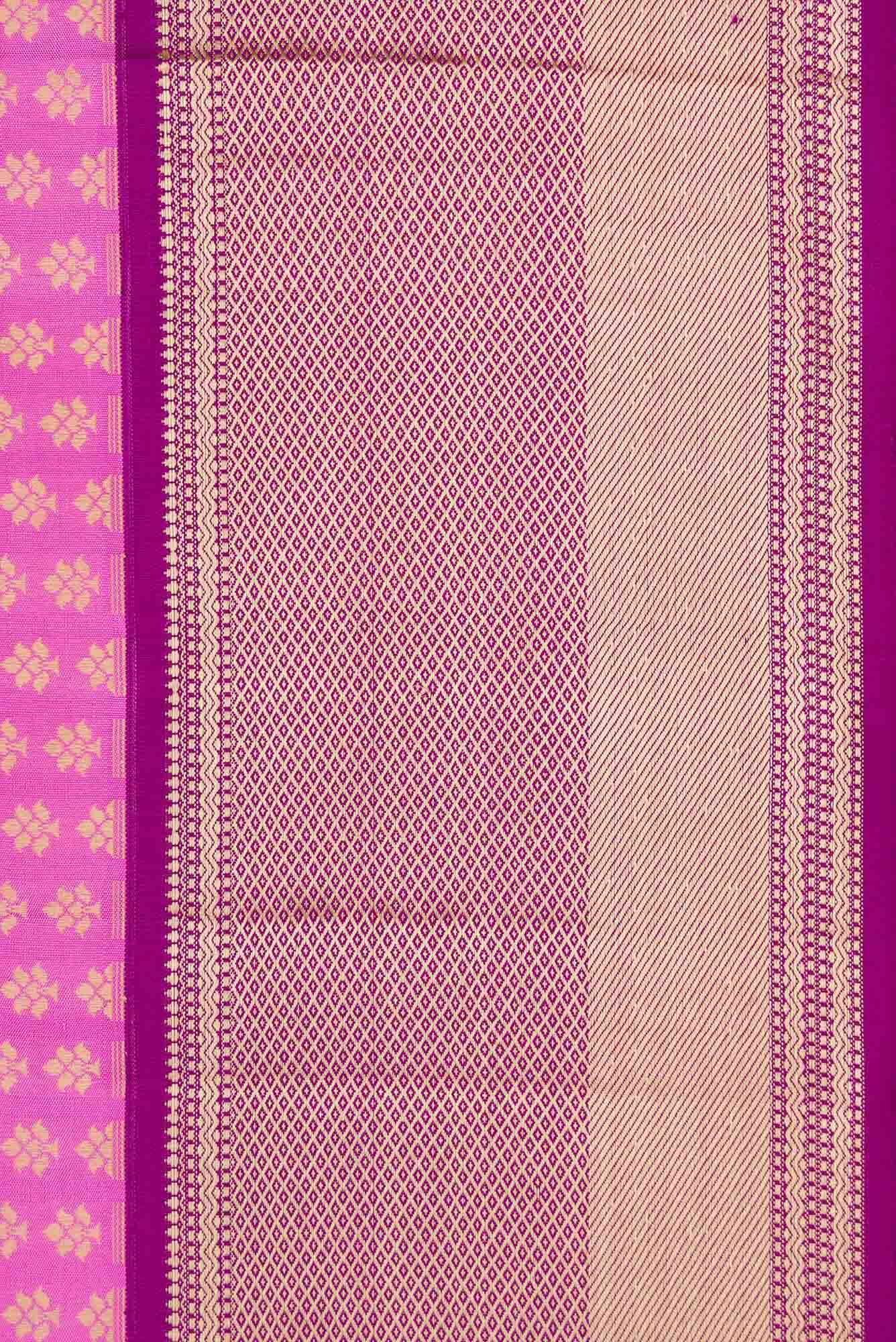 Pink Dual Tone Kanchipuram Silk Saree