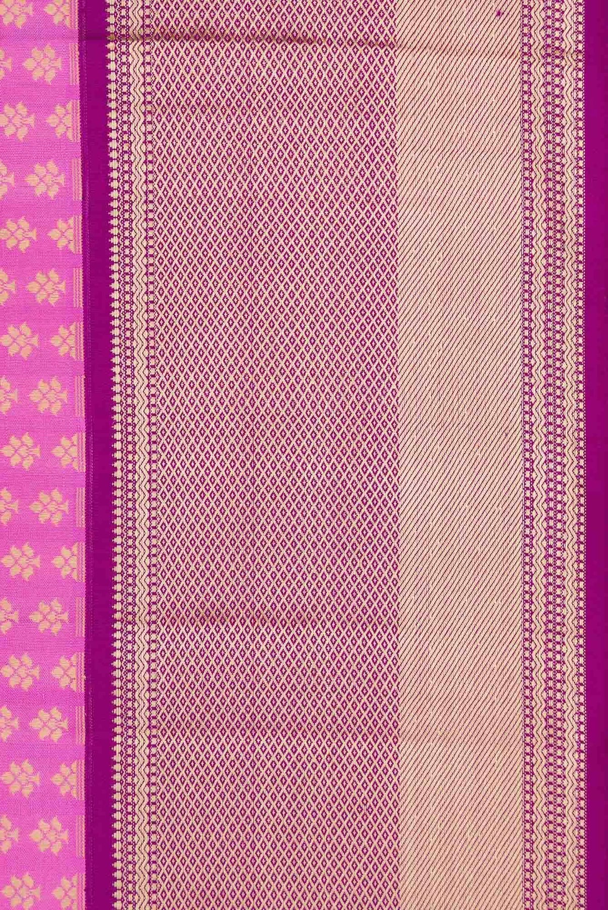 Pink Dual Tone Kanchipuram Silk Saree