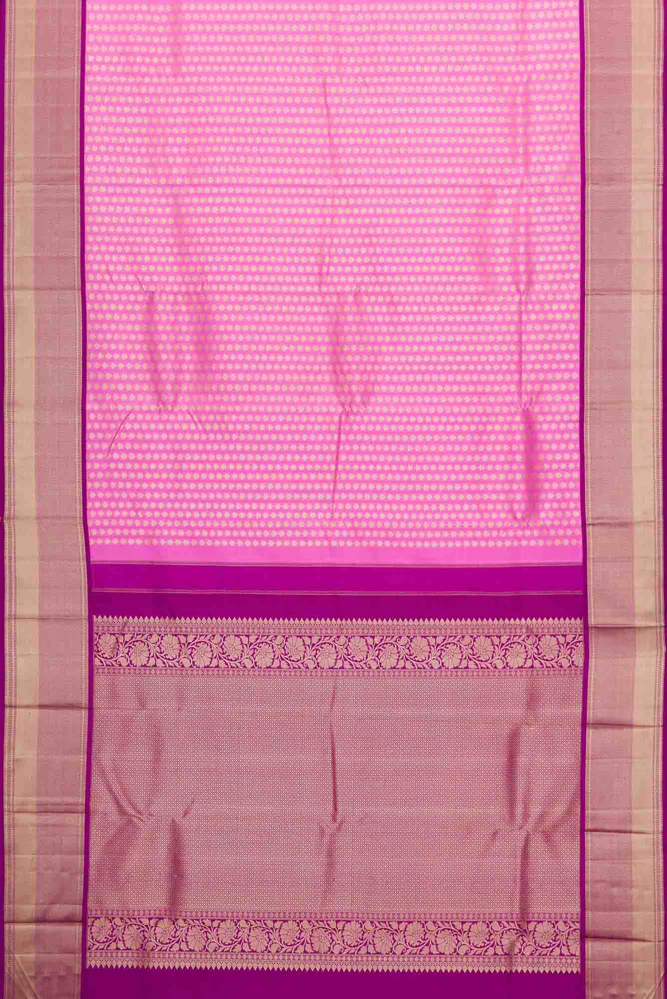 Pink Dual Tone Kanchipuram Silk Saree