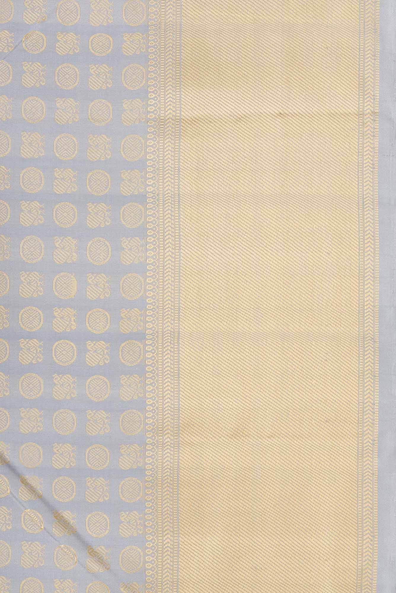 Grey Dual Tone Kanjivaram Silk Saree