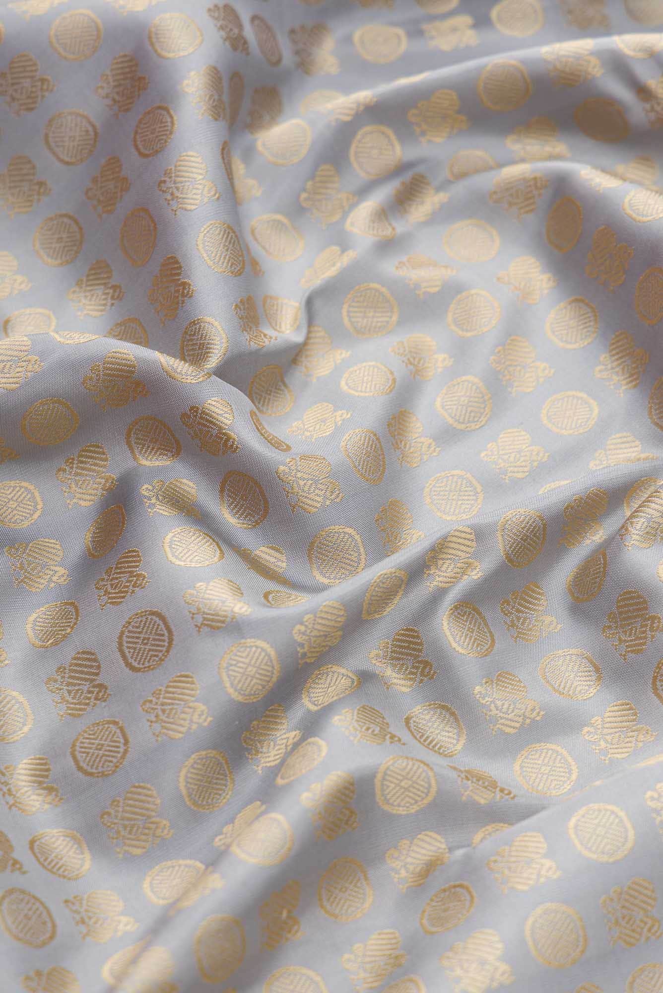 Grey Dual Tone Kanchipuram Silk Saree