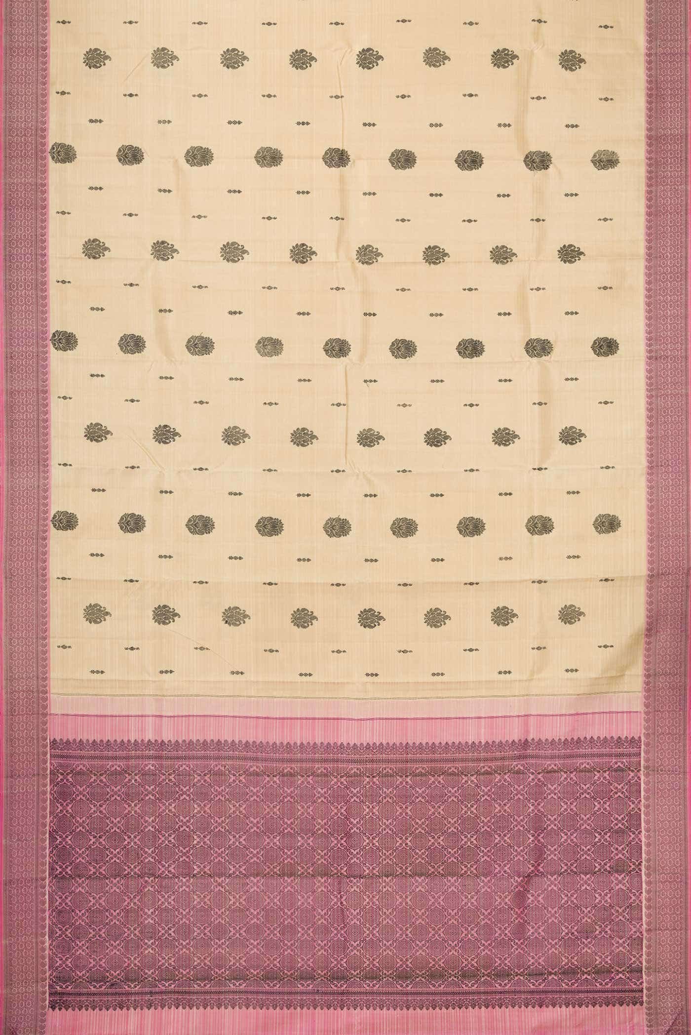 Sandal Dual Tone Kanchipuram Silk Saree